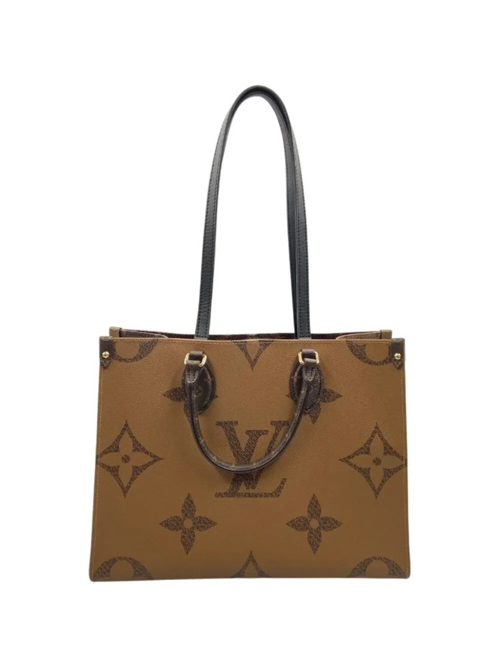 Louis Vuitton Monogram Giant on the Go MM 2-Way Bag Brown